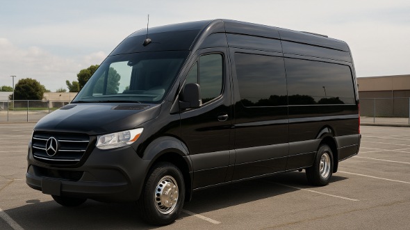 Exterior of Westfield Party Bus Company's 14 Passenger Sprinter Limousine in Westfield