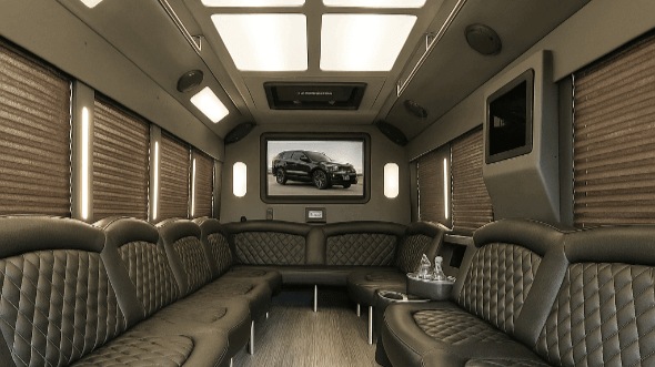 Interior of Fall River Party Bus Company's 20 Passenger Party Bus in Fall River