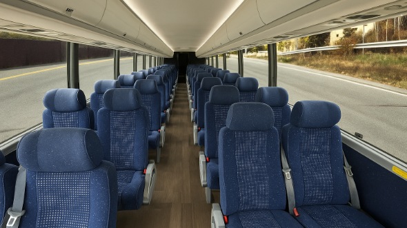 Interior of Massachusetts Party Bus Company's 28 Passenger Minibus in Massachusetts