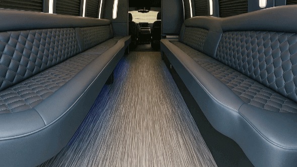 Interior of Everett Party Bus Company's 28 Passenger Party Bus in Everett