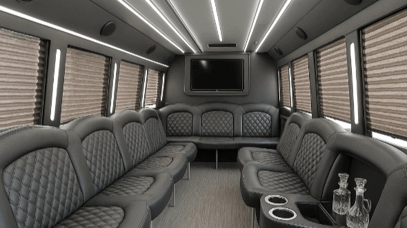 Interior of Revere Party Bus Company's 40 Passenger Party Bus in Revere